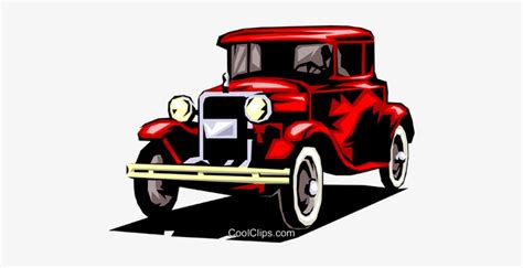 Classic Cars Royalty Free Vector Clip Art Illustration - Old Fashioned Car Clipart Transparent ...