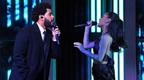 Watch the Weeknd and Ariana Grande Perform “Save Your Tears” at 2021 ...