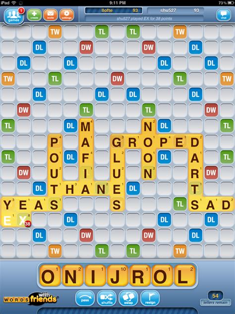 Words With Friend HD update brings shuffle | iMore