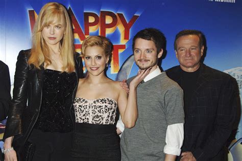 The voice cast of "Happy Feet" attend the London movie premiere - December 8, 2006. L to R ...