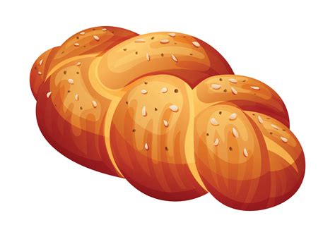 Challah bread vector illustration. Bakery product isolated on white background 23054607 Vector ...