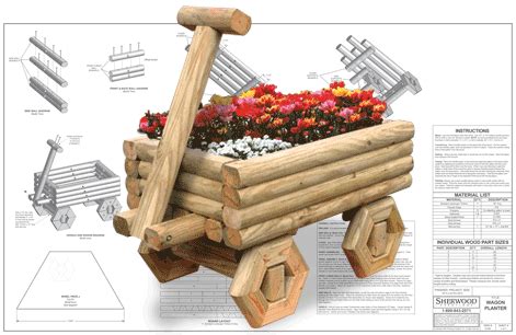 One of our most popular plans is our Landscape Timber Wagon Planter ...