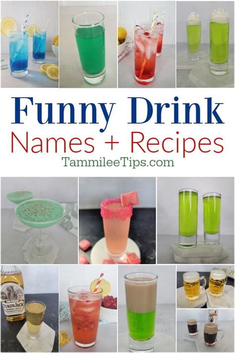 35+ Funny Drink Names (Cocktails and Mocktails) - Tammilee Tips