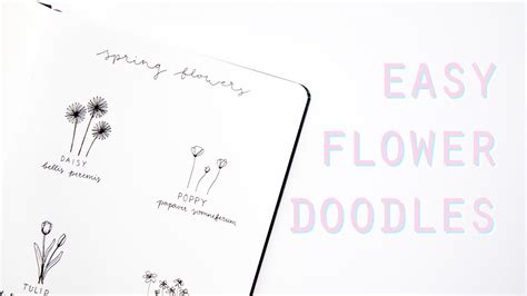 Easy flower doodle tutorial - YouTube