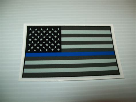 American Flag Blue Stripe Decal 2.5″ x 4″ – Shrader's Goods