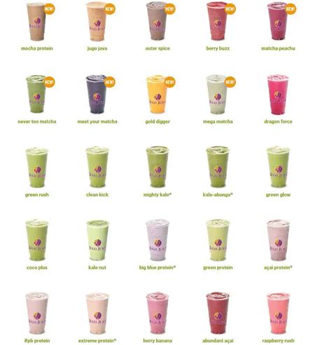 Jugo Juice Menu, Menu for Jugo Juice, Guildford, Surrey - Urbanspoon/Zomato