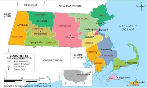 Buy Massachusetts County Map Online, Purchase Massachusetts County Map