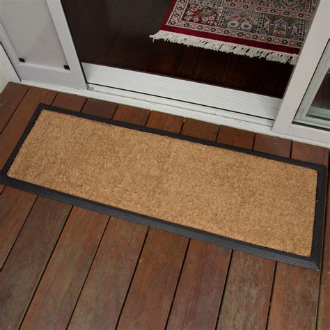 Plain Coir Long Scroll Rubber Double Door Mat 40 x 120cm