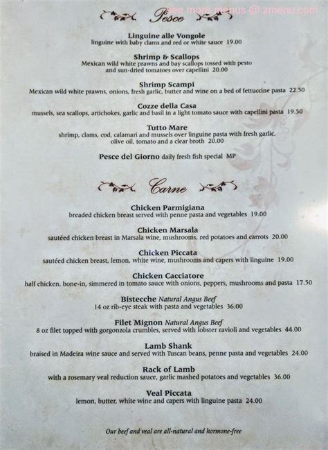 Online Menu of Rosas Italian Restaurant Restaurant, Pismo Beach, California, 93449 - Zmenu