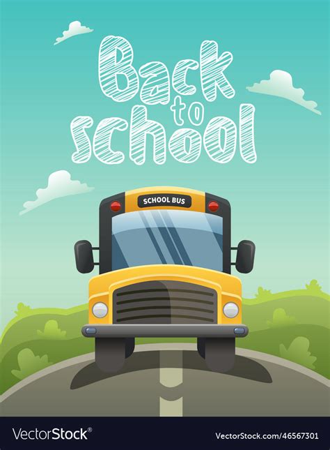 School bus back to Royalty Free Vector Image - VectorStock