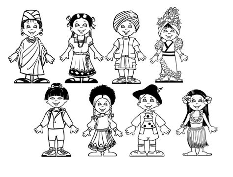 Diversity Kids Coloring Page - Free Printable Coloring Pages for Kids