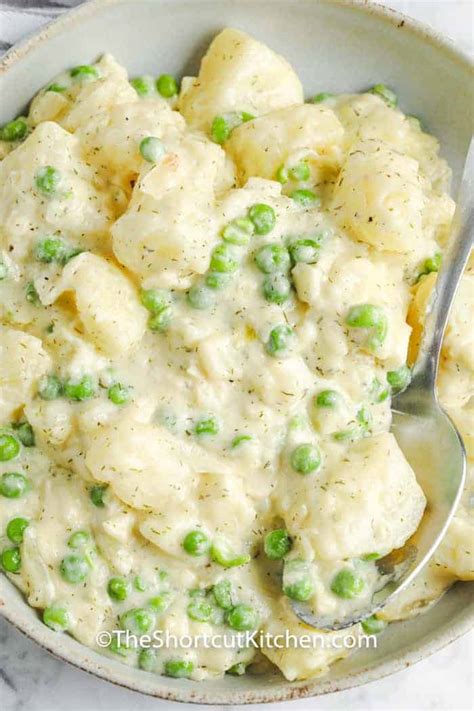 Creamed Peas and Potatoes (easy side dish!) - The Shortcut Kitchen