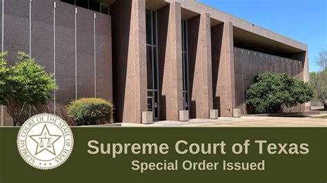 Supreme Court of TX on Twitter: "Supreme Court of Texas special order ...