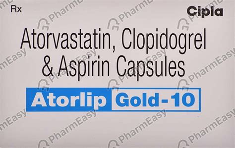 Atorlip Gold 10mg Strip Of 10 Capsules: Uses, Side Effects, Price & Dosage | PharmEasy