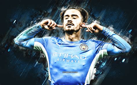 Download wallpapers Jack Grealish, portrait, Manchester City FC, blue ...