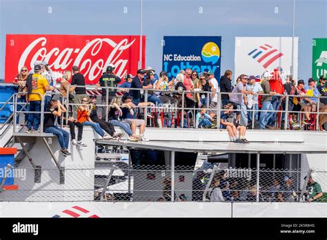 Concord, NC, USA. 9th Oct, 2022. Fans watch all the race action during ...