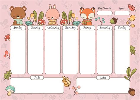 Calendar Printable Cute - Printable Template Calendar