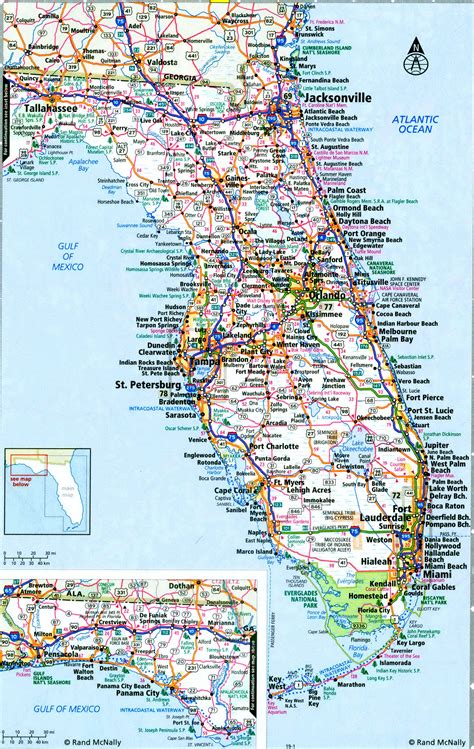 Florida interstate highways map I-4 I-10 I-75 I-95 road state free ...