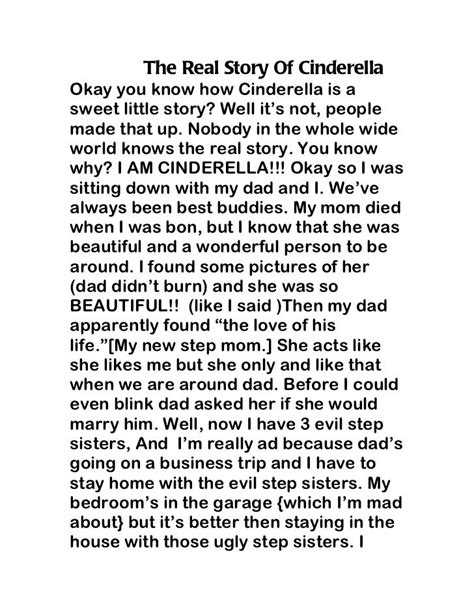 The real story of cinderella