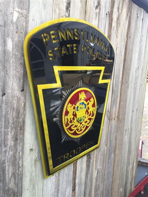 Pennsylvania State Trooper Police Badge - Advanced Metal Art