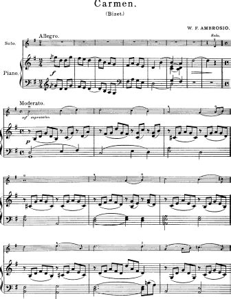 Carmen - excerpts from the opera (Georges Bizet) | Free Violin Sheet Music