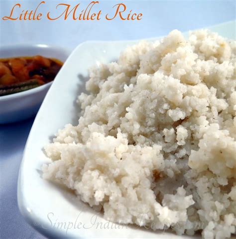 Little Millet Rice - Samalu / Samai Rice Sadam | Simple Indian Recipes