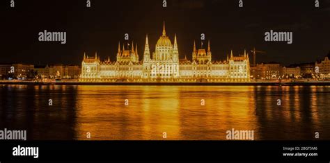 Budapest Parliament by night Stock Photo - Alamy