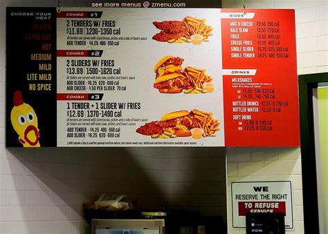 Online Menu of Dave's Hot Chicken Restaurant, San Bernardino ...