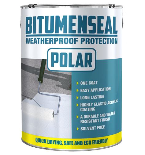 Polar Premium Bitumen Seal White Waterproof Bitumen Paint & Roof Sealant Repair Coating for All ...