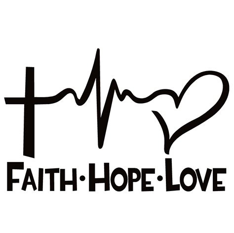 Faith Hope Love Window Decal - Faith Hope Love Window Sticker