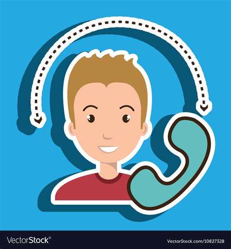 Man telephone call retro Royalty Free Vector Image