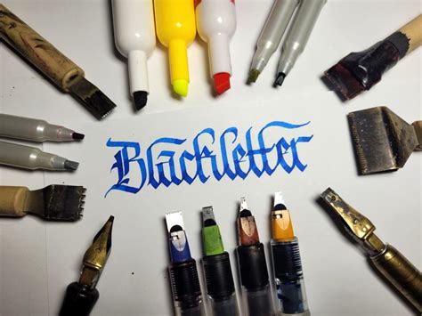 Learning Blackletter Calligraphy (Gothic) for Beginners + Practice Sheets