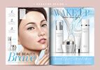 Beauty makeup magazine cover vector free download