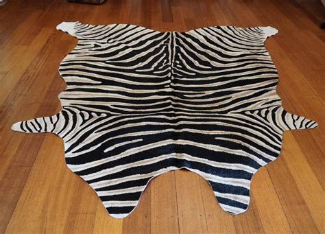 A Wild and Wonderful Zebra Printed Cowhide Rug