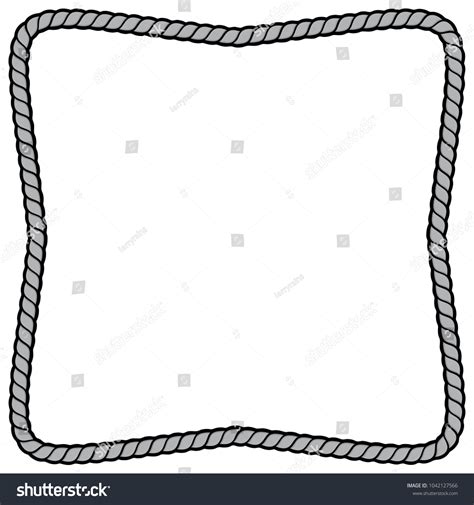 Rope Border Frame Illustration Vector Cartoon Stock Vector (Royalty ...