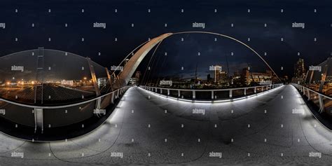 360° view of Harbor Drive Pedestrian Bridge at Night - Alamy