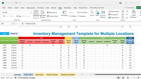 Inventory Tracking Template Excel