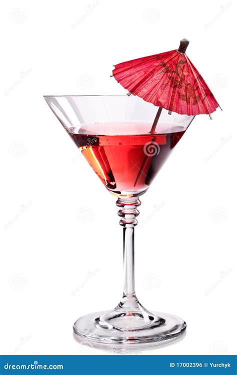 Red cocktail with umbrella stock photo. Image of golden - 17002396