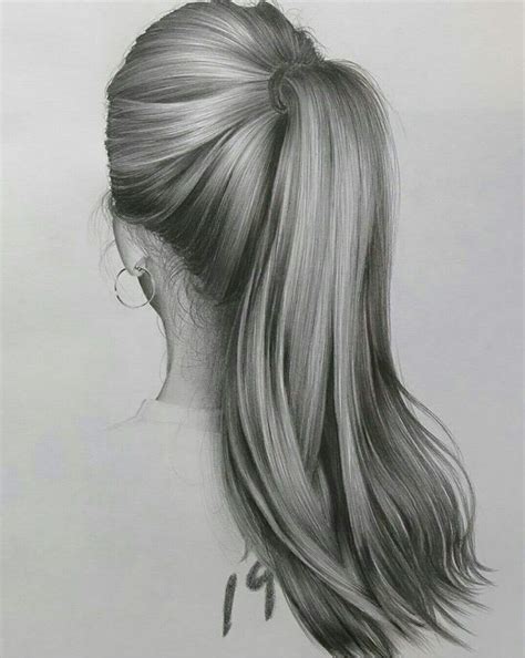 Sketch...realistic sketch | Realistic sketch, Hair sketch, How to draw hair