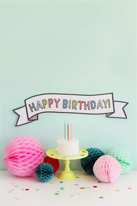 Ideas For Printable And Rainbow Birthday Banners - Tell Love and Party