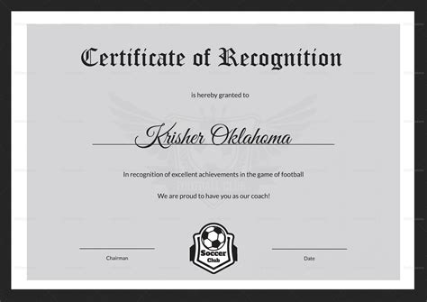 printable excellent coach football certificate design template in psd coach of the year ...