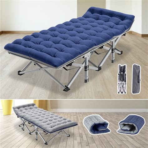 Slsy Folding Camping Cots for Adults, Folding Cot, Heavy Duty Wide Sleeping Cots Foldable Guest ...