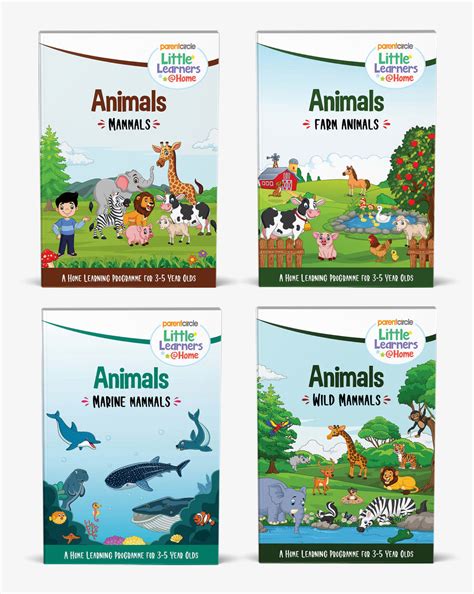 Set of 4 Animals Books for 3, 4, 5 Year Olds Kids, Preschool Children | ParentCircle Shop