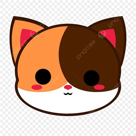 Cute Cat Head Clipart Transparent Background, Cute Calico Cat Head, Cat ...