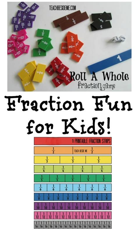 Roll a Whole -Fraction Math Game - Teach Beside Me