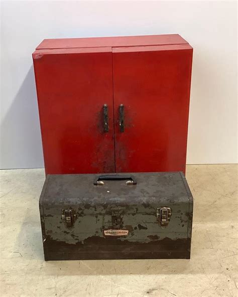 Craftsman Tool Box and Red Metal Cabinet-26x24x14.5 in. | #4555282271