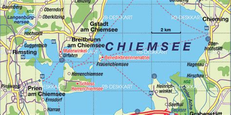 Map of Chiemsee (Region in Germany Bavaria) | Welt-Atlas.de