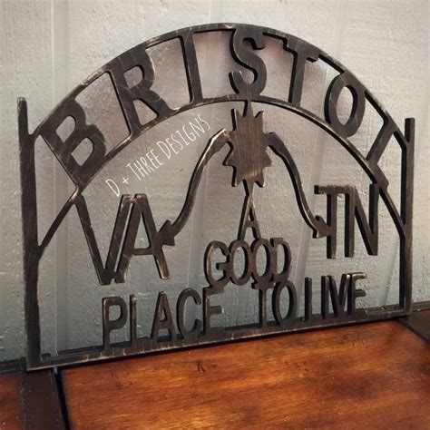 Bristol Tennessee Virginia Wooden Sign Decor - Etsy