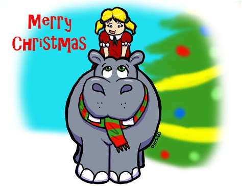 Hippopotamus For Christmas by CaseyLJones on DeviantArt