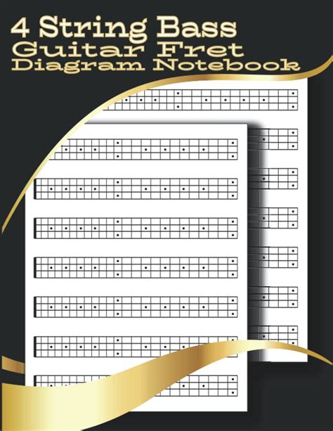 Buy 4 String Guitar Fretboard Diagram : Bass Guitar Neck Diagram for ...